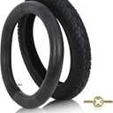 14x2.125 Electric Bike and Tube Set, 14x2.125 57-254 Explosion-Proof Electric Bicycle Tire with Bent Valve Inner Tube for 10-inch Rims Puncture Resistant Ebike Tire