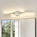 Joossnwell Brushed Nickel Vanity Light for Bathroom Lights Fixtures Modern 5CCT Dimmable Vanity Lights Bar 39.37 Inch Led Bath Light Fixtures Over Mirror