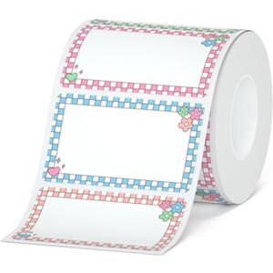 2 x HPRT Thermal Labels for T20 Label Printer, 1.97" x 1.18"(50x30 mm) Waterproof Sticker Paper, Color Thermal Tape for HPRT T20/T260LR Label Maker, 200 Labels/Roll, Plaid Flower