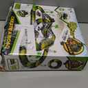 Dinosaur Toys,Create A Dinosaur World Road Race,Flexible Track Playset and 2 pcs Cool Dinosaur car for 3 4 5 6 Year & Up Old boy Girls Best Gift (Green)