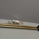 Heavy Duty Curtain Rods, 1 1/8 Inch Diameter Single Curtain Rod 72-144Inch(6-12ft) Extendable Length with End Caps Adjustable Modern Brackets-Warm Gold