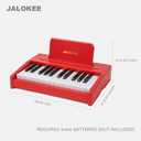Kids Piano Keyboard, Digital Piano for Kids, Music Educational Instrument Toy, Wood Toy for 3+ Girls and Boys (Red, 25 Keys)