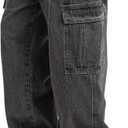Mens Baggy Jeans for Men Women Y2k Skater Vintage Plain Pants Multiple Pockets Casual Wide Leg Loose Fit Cargo Denim Jeans (XXL)