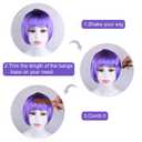 KUUQA 6 Pieces Party Wigs Set, Neon Short Bob Wig Pack Costume Colorful Cosplay Wig Daily Party Hairpieces for Bachelorette Neon Party Favors, Halloween and Decorations