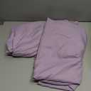 Amazon Basics Lightweight Super Soft Easy Care Microfiber 3 Piece Bed Sheet Set With 14-inch Deep Pockets, Twin XL, Frosted Lavender, Solid