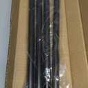 Curtain Rods for windows 32-62 inch, 5/8 inch Decorative Matte Black Splicing Heavy Duty Metal Curtain Rod set with Brackets