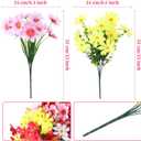Thiccywoov 36 Bundles Artificial Flowers for Outdoors UV Resistant, Faux Greenery Flowers for Porch Planters Patio Window Box Farmhouse Garden Decor