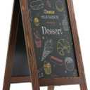 DAHAPYBOO Sandwich Board 40"x20" Solid Pine Wood Rustic Brown,Chalk Board Sign Board,Sandwich Board Signs Outdoor, Chalkboard Easel,A Frame Chalkboard Sign