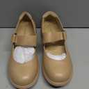 Women's Mary Jane Shoes with Arch Support, Closed Round Toe Mary Jane Flats for Women, Comfortable Dress Shoes for Work Office Casual Walking 6-11 (Nude)