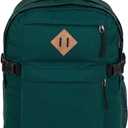 JanSport Main Campus Backpack - Travel or Work Backpack with 15-Inch Laptop Sleeve and Dual Water Bottle Pockets, Deep Juniper, One Size