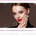 Car Sun Visor Vanity Mirror with 3 Light Modes & 80 LEDs, Rechargeable LED Makeup Mirror-Dimmable Touch Control,Universal for Truck SUV-Car Accessories Essentials for Women(Pink)