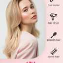 Rotating Hair Dryer Brush Ceramic, Blow Dryer Brush 2 Spin Brushes Set 1.5 Inch &2 Inch, One-Step Hot Air Brush Volumizer, Smooth, C-Curls|Pink