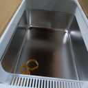 Extra Large Metal Litter Box with Lid, Stainless Steel Cat Litter Box, Non Sticky Leakproof Metal Litter Pan Traywith High Wall Sides Enclosure, Easy Clean, for Big