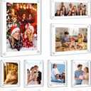Multi Size 7 Pack Acrylic Magnetic Picture Frames for Refrigerator | Clear Double-Sided Acrylic Fridge Frame with 2.36x3.54, 2x6, 4x6, 5x7 inch size for Kitchen, Office and Gifts