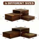6 Pack Wooden Buffet Risers Rustic Wood Cupcake Stand Catering Supplies Buffet Display with Mini Signs Food Risers for Buffet Table Dessert Display Stand for Home Decor Party Wedding Birthday