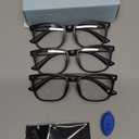 Gaoye Stylish Blue Light Glasses for Woman - Computer Glasses 99% Blue Light Blocking - Lightweight TR90 Frames - 3 pack (B4-matte Black*3)