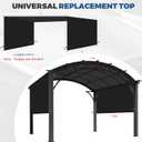 Universal Waterproof Pergola Canopy Shade Cover Replacement - 17'x6.8' Outdoor Sun Shades Canopy Top for Patio Gazebo Deck Balcony Porch, Cover Only (Black)