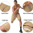 Athletic Running Shorts for Men 7" Lightweight Quick Dry Gym Shorts with Zipper Pockets for Casual, Workout, Travel (M)