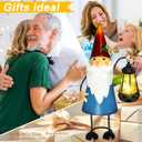 Solar Santa Claus Statue Garden Stake Lights forYard,Porch,Patio,Lawn,Solar Christmas Gnome Gifts for Women,Mothers Day,Christmas Housewarming