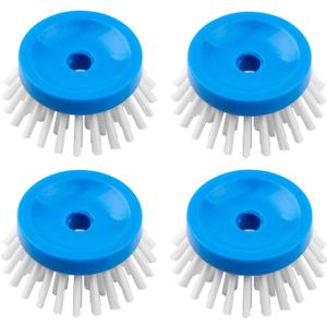 MR.SIGA Soap Dispensing Palm Brush Refill, Pack of 4 (White)