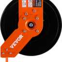 VEVOR Retractable Air Hose Reel, 3/8 IN x 50 FT Hybrid Air Hose Max 300PSI, Air Compressor Hose Reel with 5 ft Lead in, Ceiling/Wall Mount Heavy Duty Single Arm Steel Reel