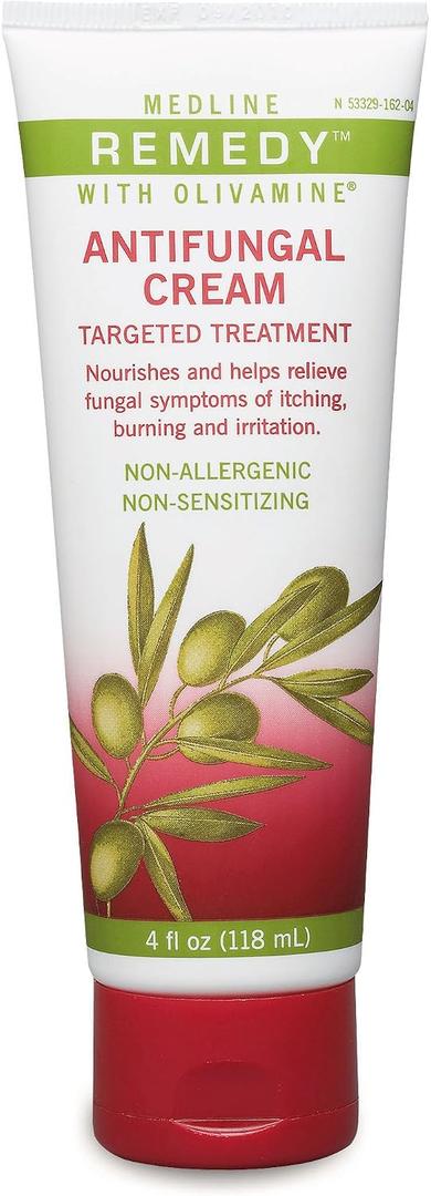 Medline Remedy Olivamine Antifungal Cream, White, 4 fl oz