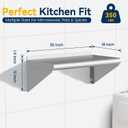 Stainless Steel Shelf 18" x 36", NSF Wall Mounted Commercial Metal Shelving with Backsplash for Restaurant, Utility Room, Kitchen and Garage