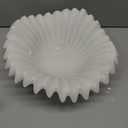 Braxio White Decorative Bowl  Resin Ruffle Bowl for Entryway, Dining Table Centerpiece, Fruit or Key Holder for Modern Home Decor, 12 Inch Art Deco Style