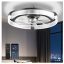 AIKVSXER 20" Ceiling Fan with Light, Modern Low Profile Fan Light, Quiet DC Motor, 6 Speeds, 3000K-6500K Dimmable LED, App & Remote Control, for Bedroom Living Room Indoor Home Decor