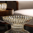 Hand-painted Gold Decorative Bowl-12 Diameter, Fruit Bowl, Kitchen Table Centerpiece, Home Decor, Gold 