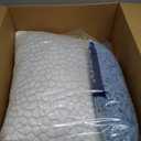 QUTOOL Cooling Pillow for Sleeping, CertiPUR-US Shredded Memory Foam Standard Pillow Set of 1, Cool Pillow for Hot Sleepers Adjustable Firm Pillow for Side,Back,Stomach Sleepers Soft Yet Support,White