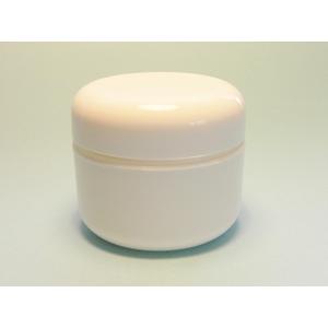 2 Oz White Double Wall Plastic Jar with Dome Lid (12 Per Bag)