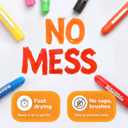 24 Colors Tempera Paint Sticks, No Mess, Quick-Drying & Non-Toxic Art Supplies, Easy-Grip for Toddlers and Kids, Works Great on Paper, Wood, Glass, Canvas, Gifts for Drawing on Various Objects