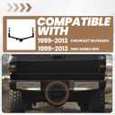KUAFU Class 3 Trailer Hitch Compatible with 1999-2013 Chevrolet Silverado GMC Sierra 1500 2" Towing Receiver Hitch Replacement for 44563 Steel Black