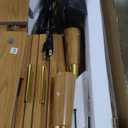 Merax Wooden Farmhouse TV Stand & Coffee Table Set with Charging Station,Oval Fluted Media Console with Sliding Doors for TV up to 80", Mid-Century Center Table with Wood Legs for Living Room,Natural