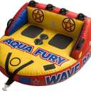Towable Tubes for Boating, Boat Tube for Tubing, Towables Boats Inflable Tube, Towable Rider Deck with Full Nylon Cover for Water Sports (1-2 Riders)