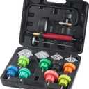 VEVOR Automotive Cooling System Radiator Pressure Tester Kit, 14 pcs Radiator Pressure Tester Kit with Manual Pump and Color-Coded Steel Test Cap Adapters, for Cars Motorcycles Trucks Cooling System