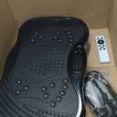 Vibration Plate Exercise Machine, 130 Levels Full Body Workout Vibrating Plate for Lymphatic Drainage Weight Loss, 450 Lbs Capacity Shake Platform with Resistance Bands Bluetooth for Women Men (Black)