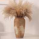 Rustic Vase, Farmhouse Flower Vase, Ceramic vase, Pottery Vase for Home Decor, Large Terracotta Vase, Decorative Distressed Vase for Table, Living Room, Shelf Decor, Mantel, 8.7 Inch