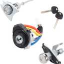 Dasbecan Ignition Switch Door Lock Cylinder with 2 Keys Compatible with Hyundai Sonata 2009-2014 Replaces# 81970-3SA00 81250-3SA00 (6Pins)