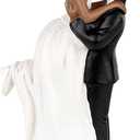 Groom Lift Bride African American Wedding Cake Topper