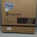 SUPERJARE 0.56'' Thick 6 Pcs 24 Sq Ft Rubber Top Exercise Equipment Mats, High Density EVA Foam Mats with Rubber Top, Interlocking Gym Flooring for Home Gym, Protective Workout Mat, Black/Grey