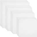 16 Pcs Embroidery Fabric Cloth,4 Sizes 5.9 to 11.8inch Embroidery Cloth Fabric Squares,Pre-Cut White Cotton Embroiderys Cloths for Embroiderys Garment Craft