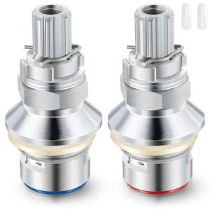 Enhon 2 Pack Ceramic Disc Cartridge Replacement for 910-9000, Compatible with Price Pfister Hot & Cold Ceramic Valve, For Use on Two Handle Lavatory Faucets, 12 Point Broach
