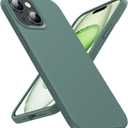 for iPhone 15 Case Liquid Silicone Slim Shockproof Protective Cover 6.1 Inch Anti-Scratch Drop Protection,Forest Green