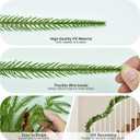 6 FT Christmas Norfolk Pine Garland Real Touch Artificial Greenery Garland Faux Pine Garlands for Mantel Fireplace Table Stairs Indoor Outdoor Christmas Decor, Bonus Gold Ribbon with LED Lights