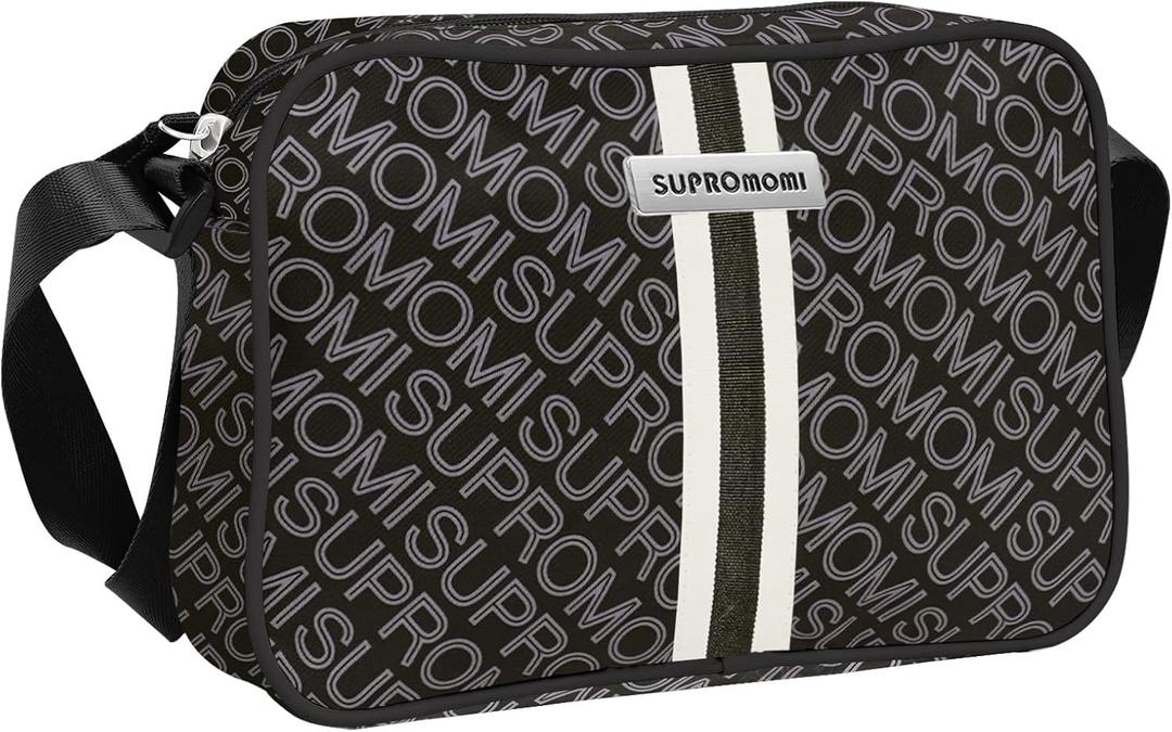 Crossbody Bags for Women: Small Fashion Print Purses Hand Travel Shoulder Bag (Black)