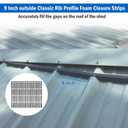 Sthovd (20 Pcs) 9IN Outside Foam for Metal Roofs Classic Rib Profile Foam Closure Strips fit for Metal Roofing R Panels 3 feet Long Roof Closure Strips