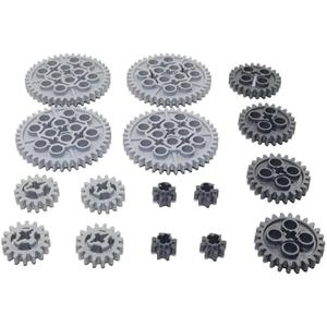 16PCS MOC Technical Gears Pack Compatible with Stnadard Building Block Assortment Kit 8/16/24/40 Tooth Gear