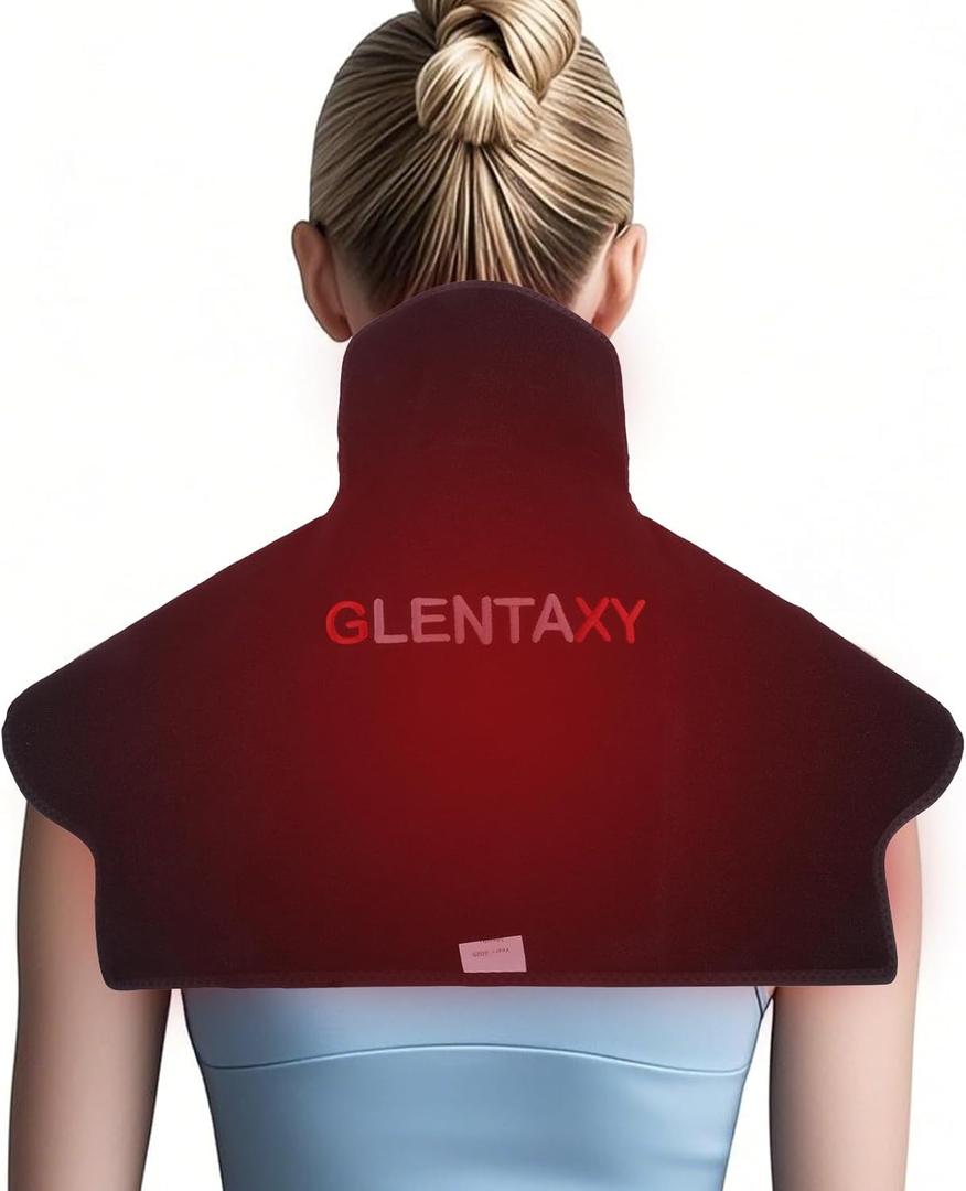 Red Light Therapy for Neck Shoulder Back Pain Relief with 288 LEDs, Near Infrared Heating Wrap, Red Infrared Light Therapy Device for Body, 660/850nm Pad